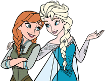 Anna and Elsa side by side