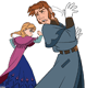 Anna punching Hans