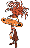 Anxiety standing with twisted arms