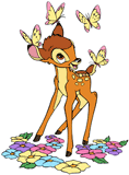 Bambi admiring butterflies