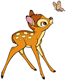 Bambi admiring a butterfly