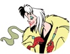 Cruella DeVil smoking