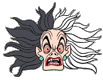 Cruella's enraged face