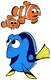 Dory, Nemo, Marlin