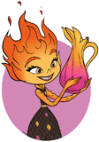 Ember holding her vase