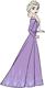 Elsa in her purple dress