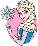 Elsa creating a snowflake