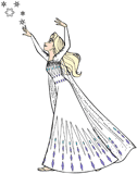 Elsa making it snow