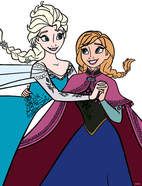 Anna and Elsa Clip Art from Frozen | Disney Clip Art Galore