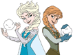Anna, Elsa snowballs