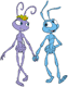 Flik, Atta holding hands