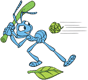 Flik playing baseball