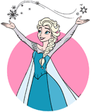 Elsa using her ice magic