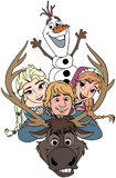 Elsa, Anna, Kristoff, Sven and Olaf portrait