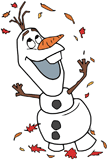 Olaf watching the fall leaves swirling in the wind