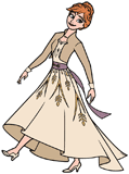 Anna in her tan dress