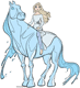 Elsa riding the Nokk