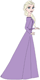 Elsa in her purple dress