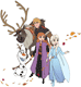 Anna, Elsa, Olaf, Sven and Kristoff