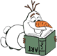 Olaf reading a book upside down