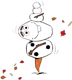 Topsy-turvy Olaf