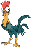 Heihei staring blankly
