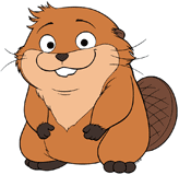Mabel as a cute beaver