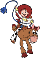 Jessie riding Bullseye with Sticky Hand