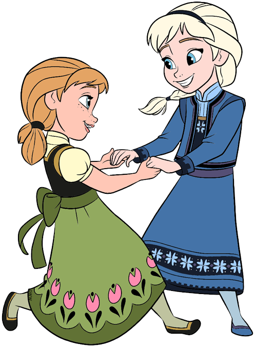 Young Anna & Elsa Clip Art from Frozen | Disney Clip Art Galore