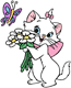 Marie, flowers, butterfly