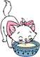 Marie drinking milk