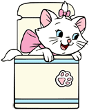Marie poking out of a purse
