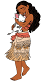 Moana holding Pua in her arms