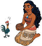 Moana and Heihei