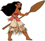 Moana with her oar