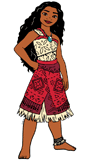 Moana posing