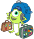 Mike Wazowski, luggage