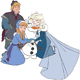 Olaf, Kristoff, Anna, Elsa