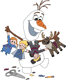 Olaf holding cut-outs