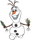 Olaf carrying herbs