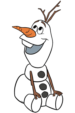 Olaf sitting down