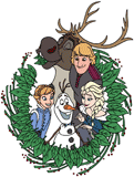 Anna, Elsa, Kristoff, Sven and Olaf