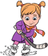 Young Riley playing hockey