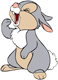 Thumper yawning