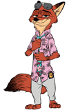 Nick Wilde with sunglasses