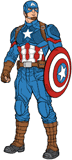 Captain America standing tall