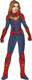 Captain Marvel standing tall
