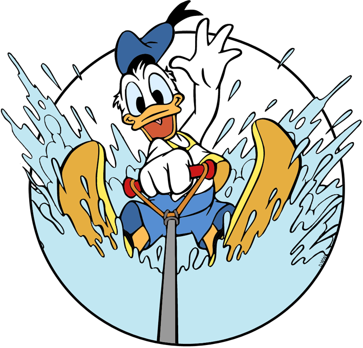 all-original. transparent images of Disney's Donald Duck driving his c...