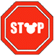 Mickey Mouse stop sign