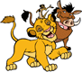 Simba, Timon, Pumbaa